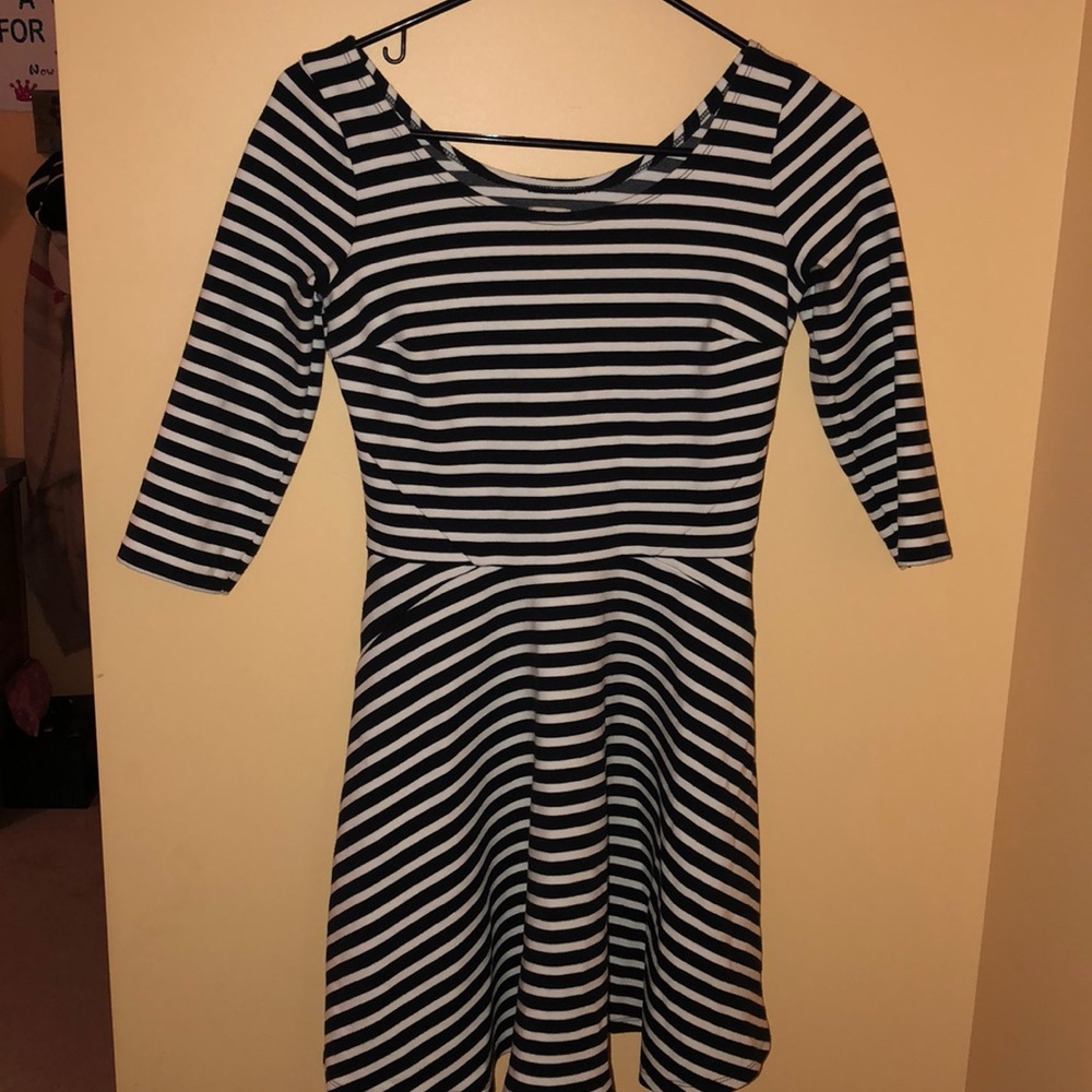 Black and White Striped dress